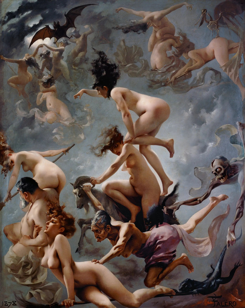häxorna som är på väg till sitt sabbat - Luis Ricardo Falero