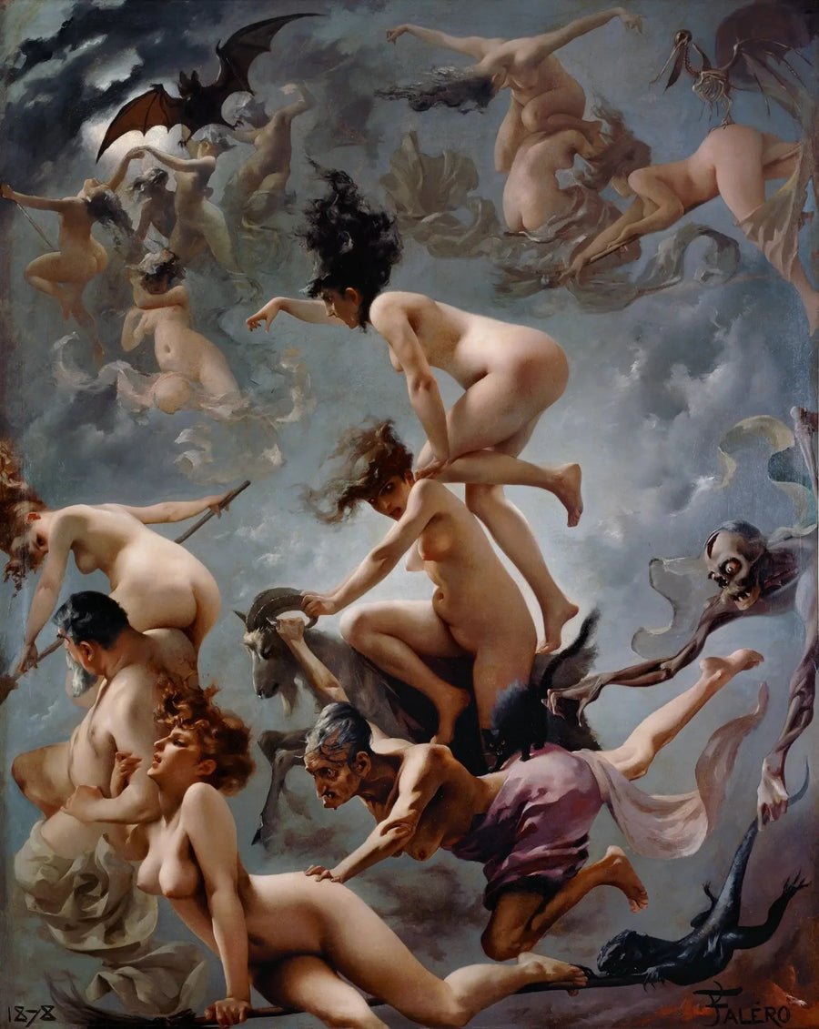 häxorna som är på väg till sitt sabbat - Luis Ricardo Falero