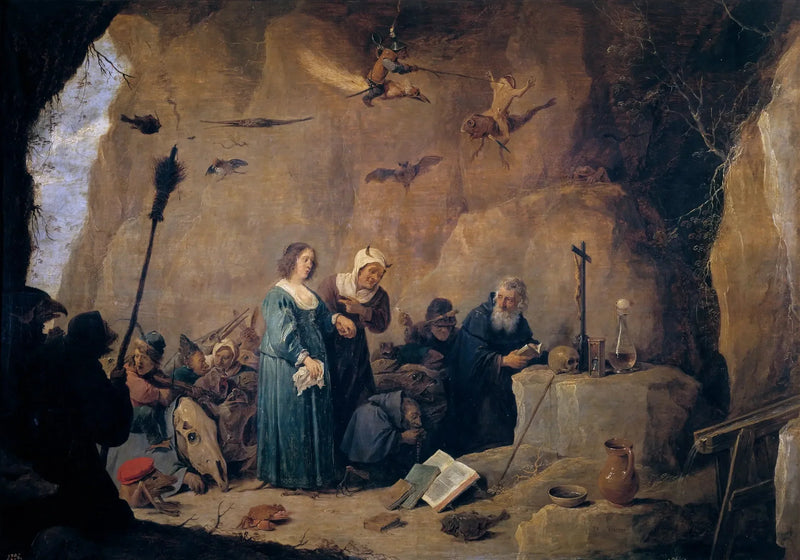 Saint Antons frestelser Abbe - David Teniers den yngre