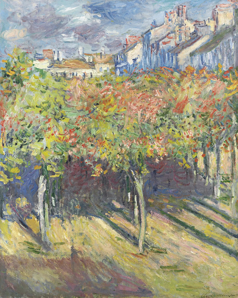 Lindarna i Poissy - Claude Monet