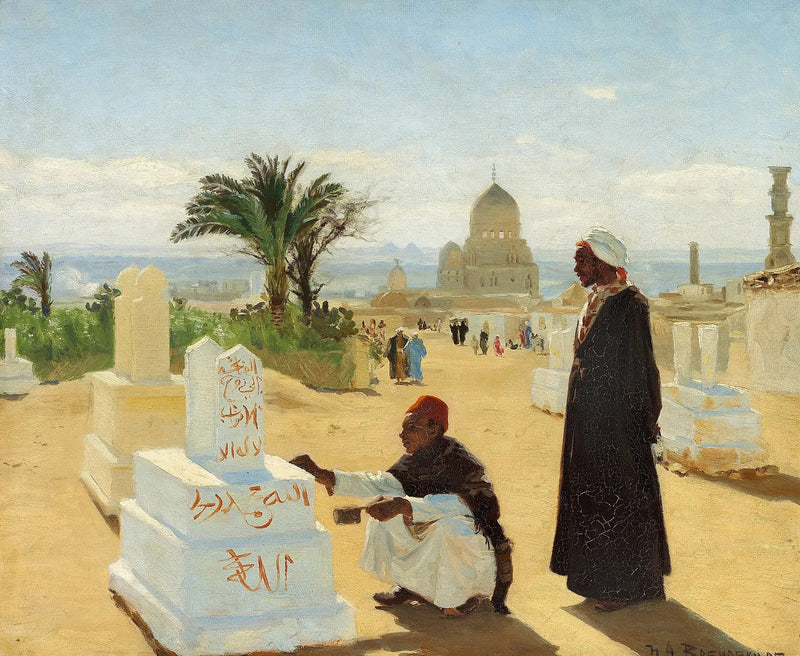 Apostlarnas Jakob och Zakarias gravar nära Kairo. - H. A. Brendekilde