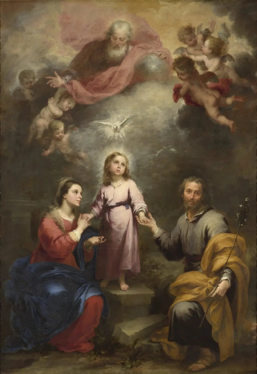 De himmelska och jordiska treenigheterna - Bartolomé Esteban Murillo