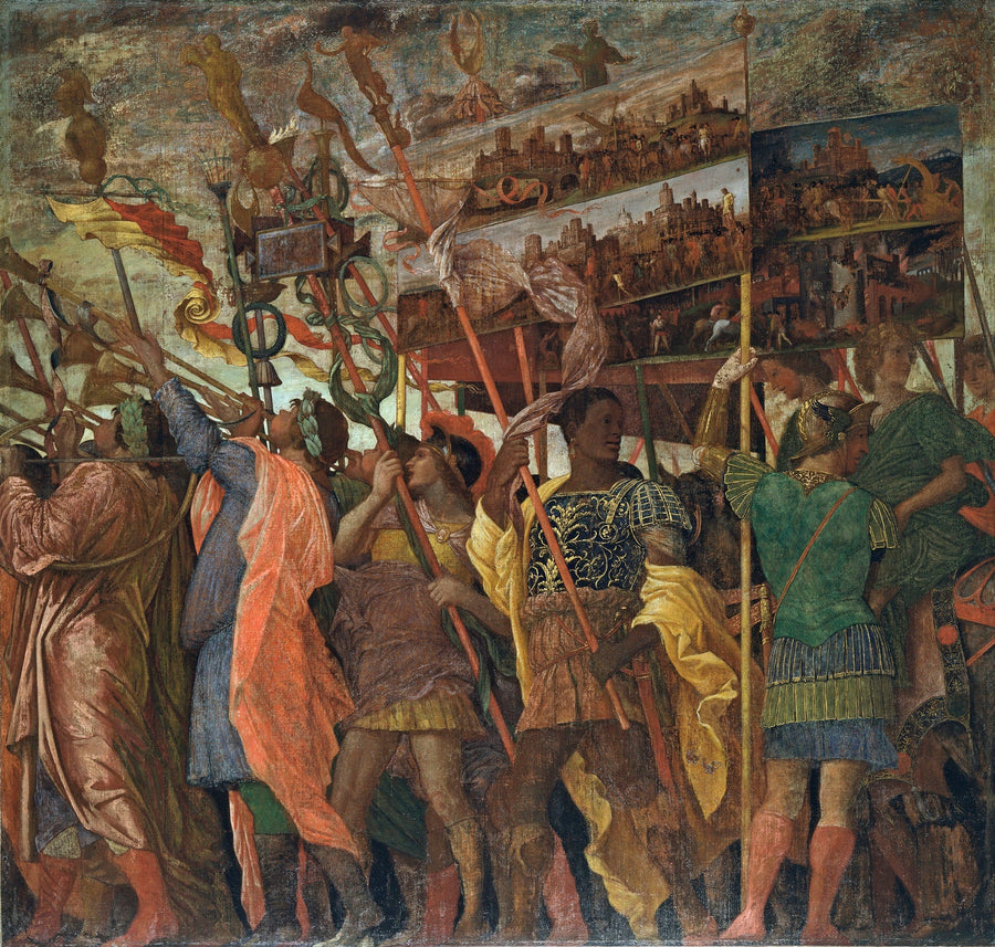 Césars Triumfer: 1. Bordhållare - Andrea Mantegna