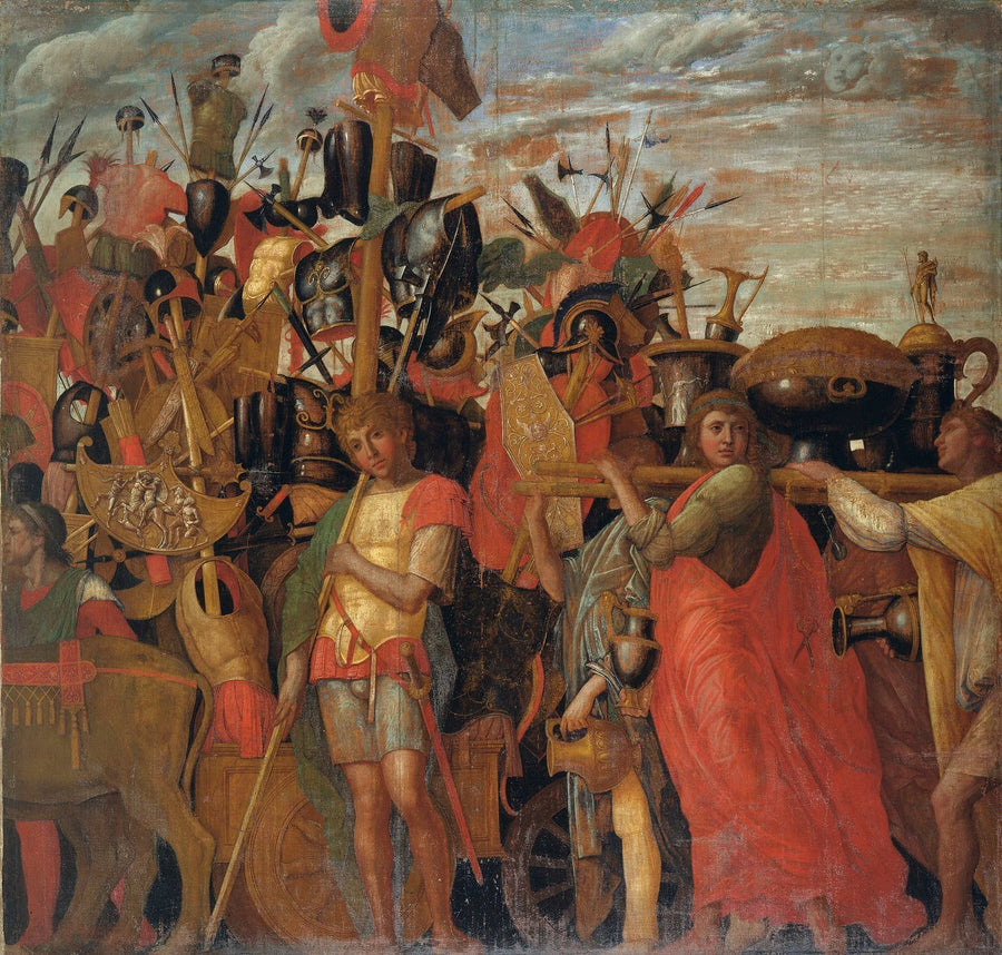 Césars triumfer: 3. Trophébärare och guldklimpar - Andrea Mantegna