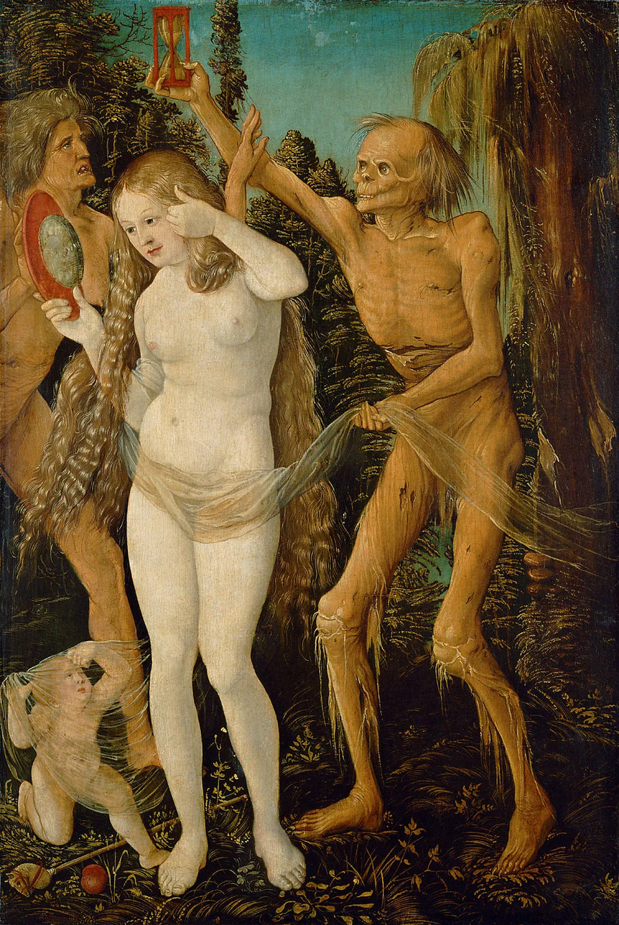 De tre åldrarna av liv och död - Hans Baldung Grien