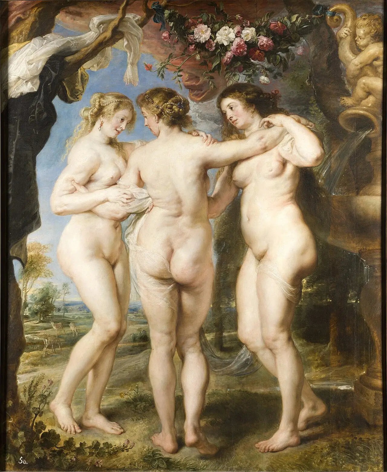 Les Trois Grâces - Peter Paul Rubens image 1 reproduction artisanale de tableau