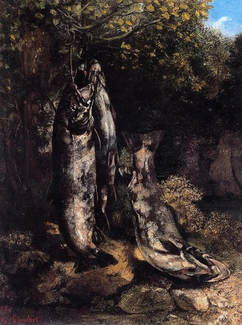 De tre öringarna i Loue - Gustave Courbet