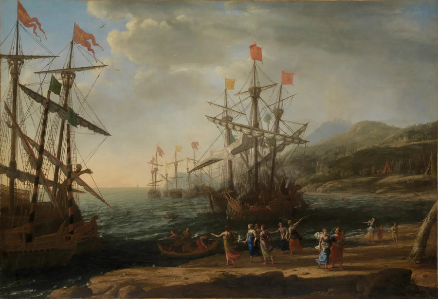 Troyens bränner sin flotta - Claude Lorrain