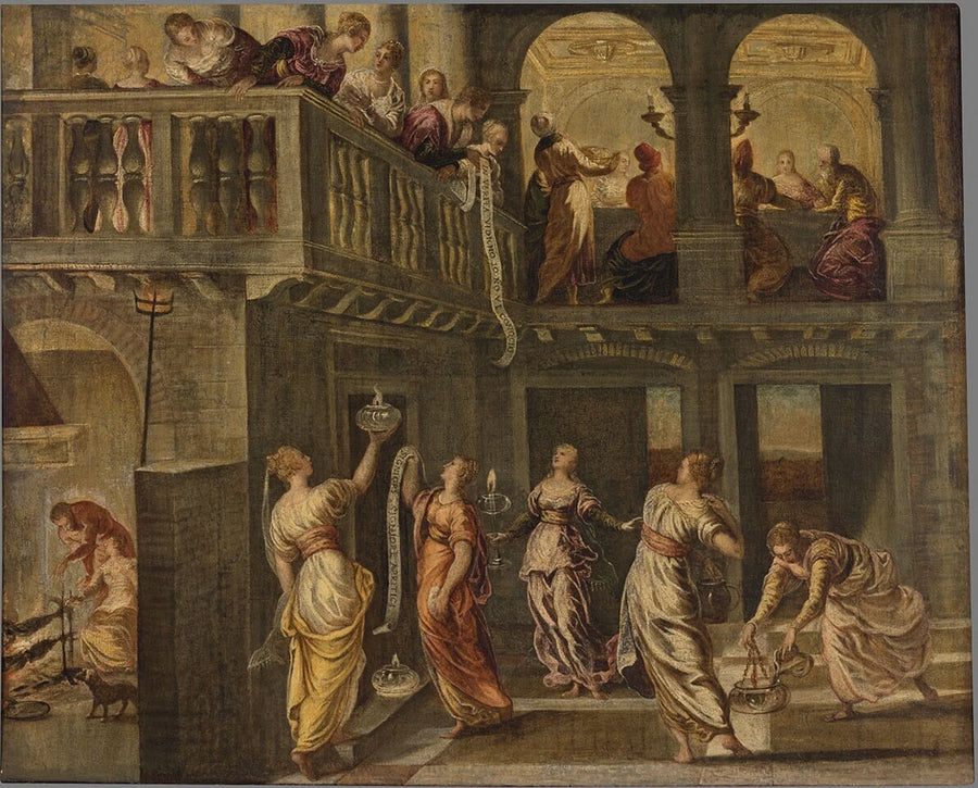 De visa jungfrurna och de dåraktiga jungfrurna - Jacopo Tintoretto