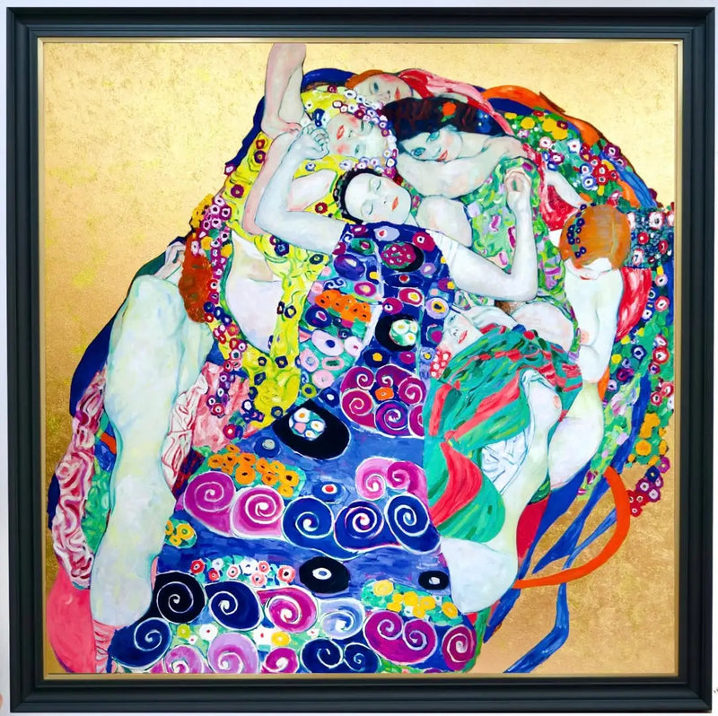 De Jungfrur – Ett Återimaginerat Verk av Gustav Klimt av Master Apollon | 200 x 200 cm