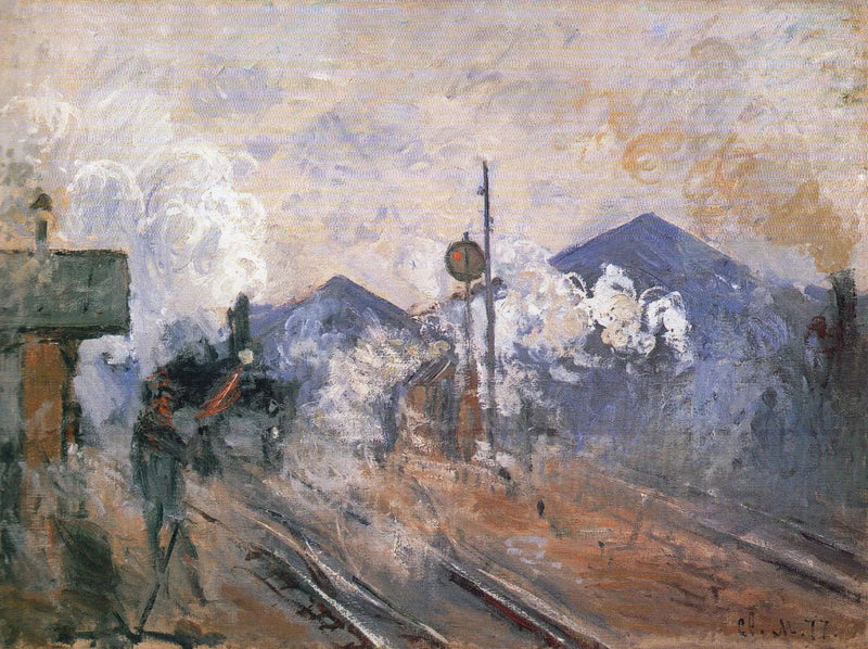 Spåren vid utgången från Saint-Lazare-stationen - Claude Monet