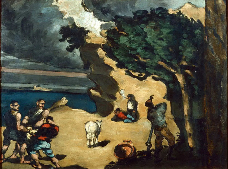 Tjuvarna och åsnan - Paul Cézanne