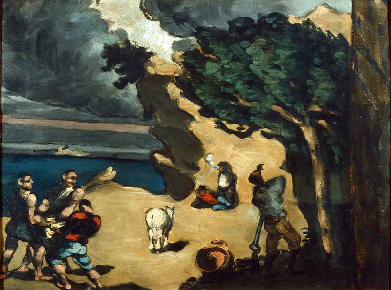 Tjuvarna och åsnan - Paul Cézanne