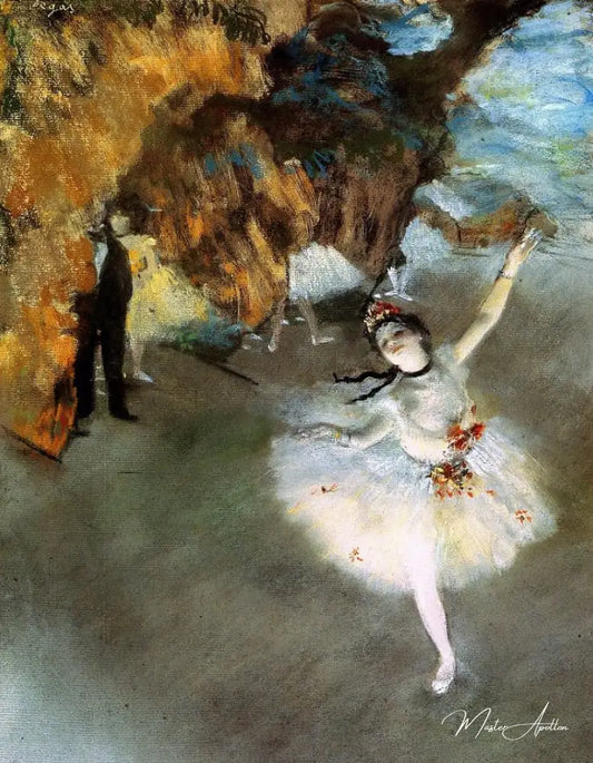 L'étoile, ou la danseuse sur la scène - Edgar Degas - Reproductions de tableaux et peintures haut de gamme