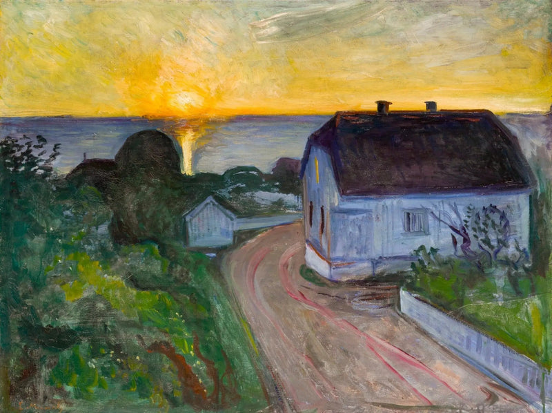 Soluppgång i Åsgårdstrand - Edvard Munch