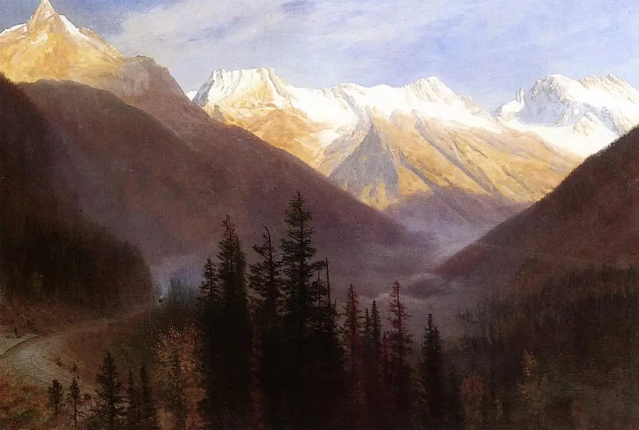 Soluppgång vid Glacier Station - Albert Bierstadt