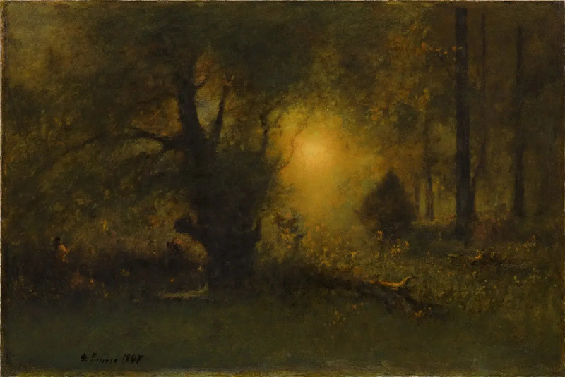 Soluppgång i skogen - George Inness
