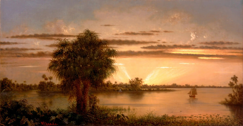 Soluppgång i Florida - Martin Johnson Heade