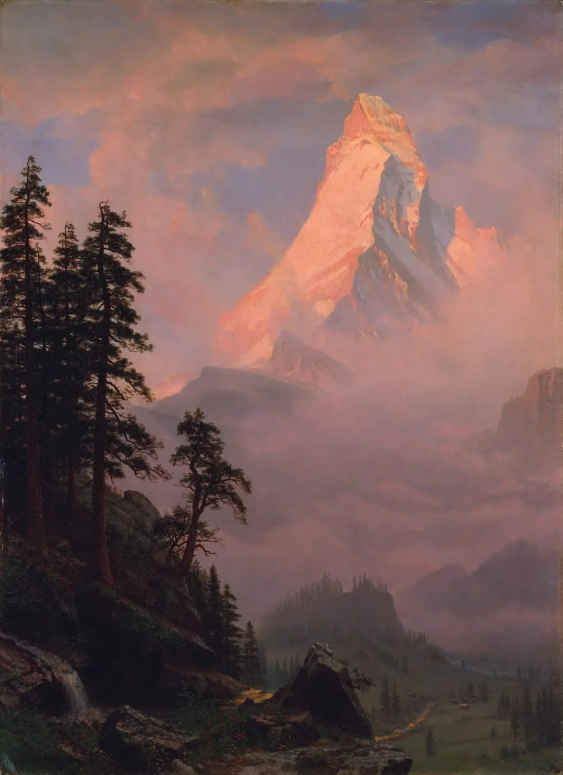 Soluppgång över Matterhorn - Albert Bierstadt