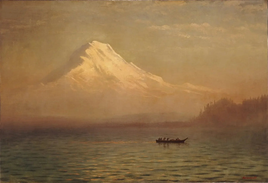 Soluppgång över Mount Tacoma - Albert Bierstadt
