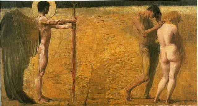L'Expulsion du Paradis - Franz von Stuck