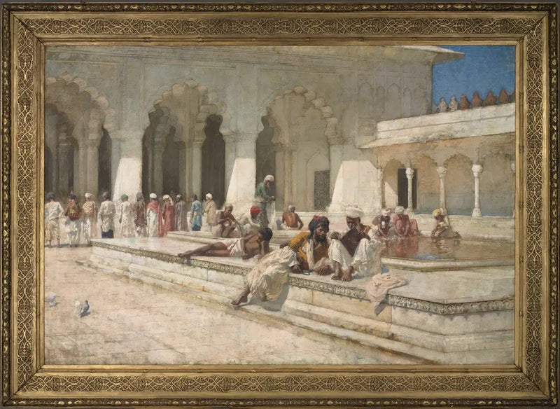 Böneutropen vid pärlemos moské, Agra - Edwin Lord Weeks