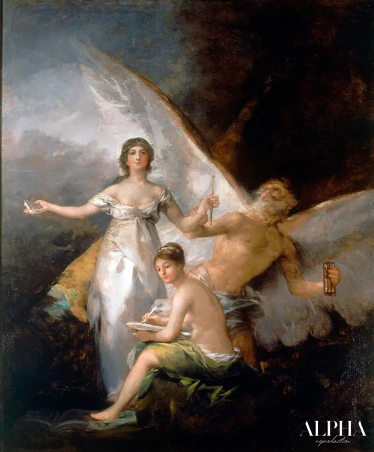 L'histoire et le temps - Francisco de Goya - Reproductions de tableaux et peintures haut de gamme