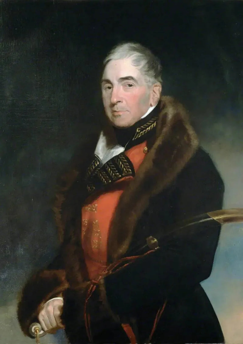 Generallöjtnant (senare general) Thomas Graham (1748–1843), baron Lynedoch, iklädd en pälsfodrad kappa över generaluniformen - Thomas Lawrence