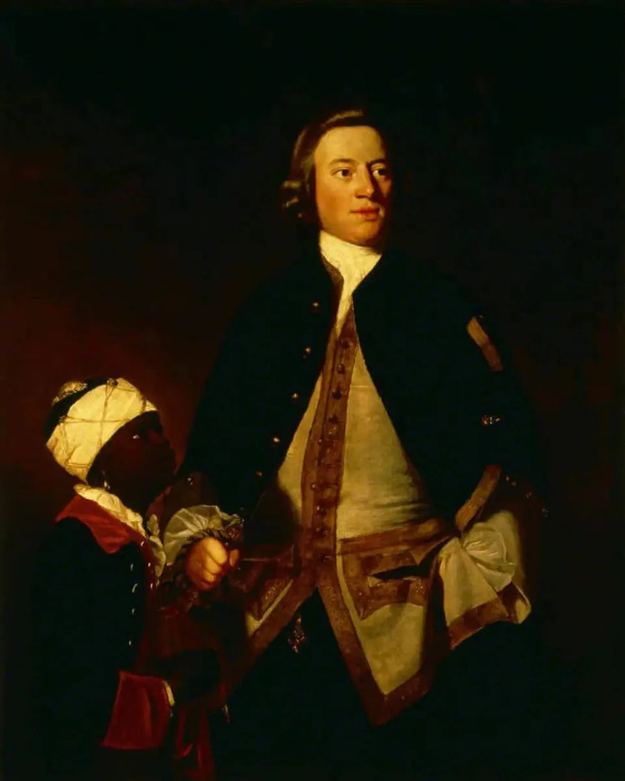 Löjtnant, sedan kapten, Paul Henry Ourry, parlamentsledamot (1719-1783) med « Jersey » - Joshua Reynolds