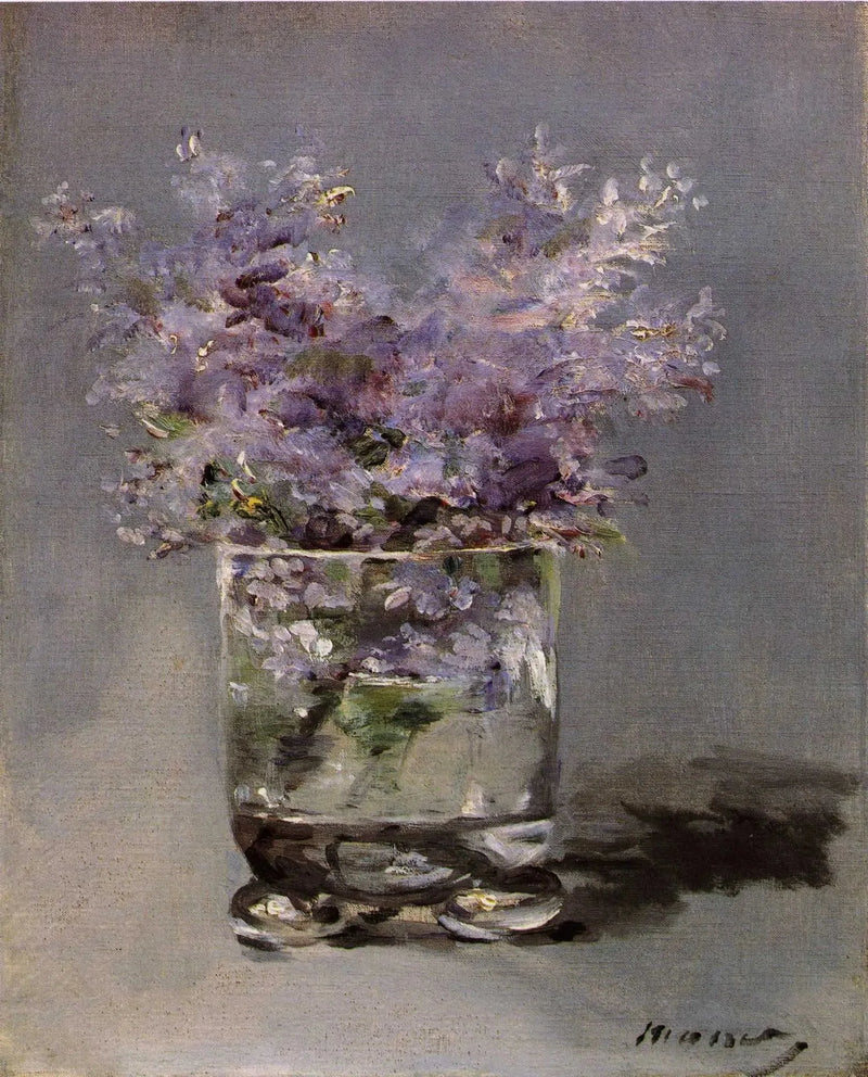 Lilas i ett glas - Édouard Manet