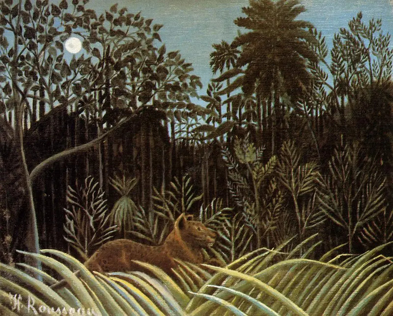 Lejon i djungeln - Henri Rousseau