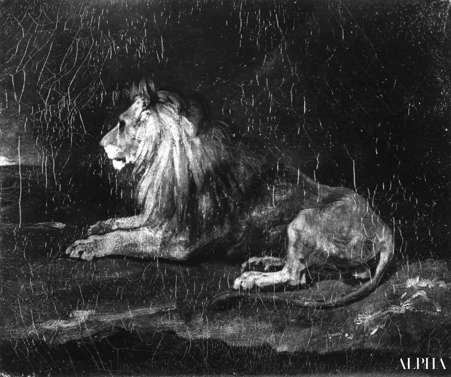 Lion at Rest - Théodore Géricault - High-end reproductions of paintings and artworks