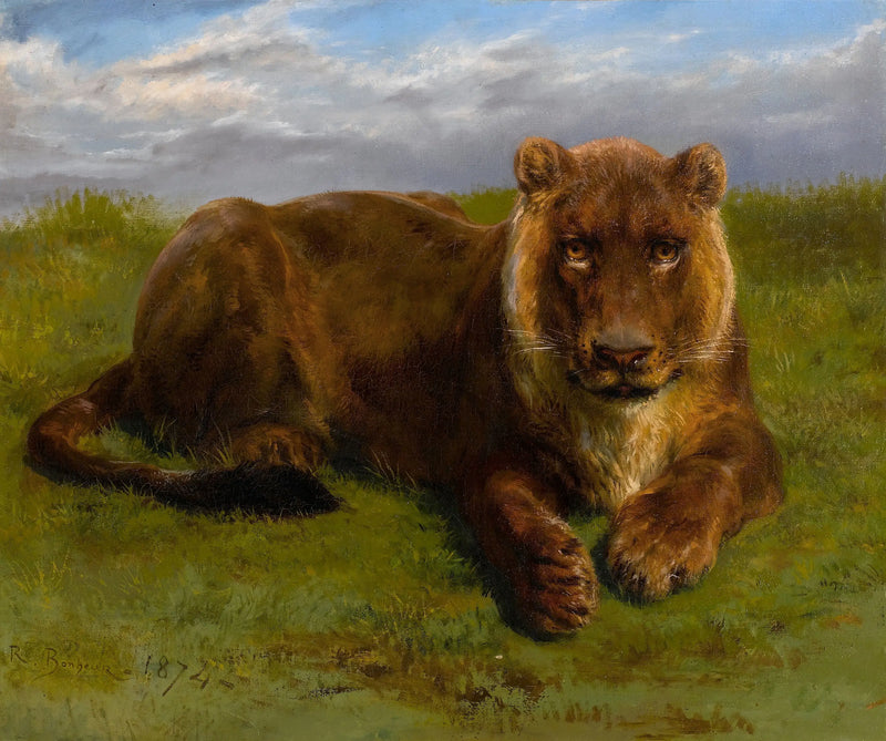 Lejoninna som poserar - Rosa Bonheur