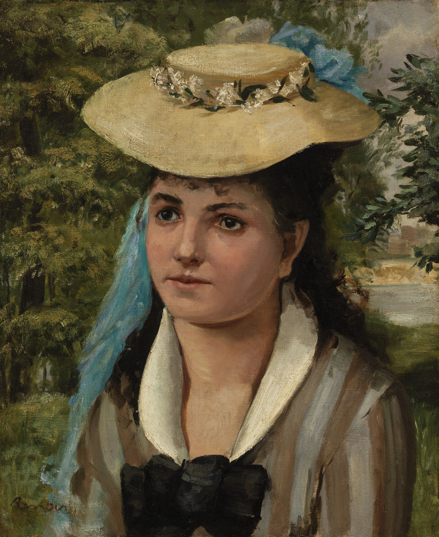 Lise med halmhatt (Ung kvinna med halmhatt) - Pierre-Auguste Renoir