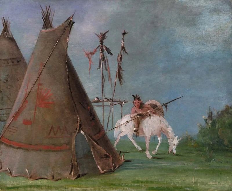 Comanche-logen av buffelskinn - George Catlin