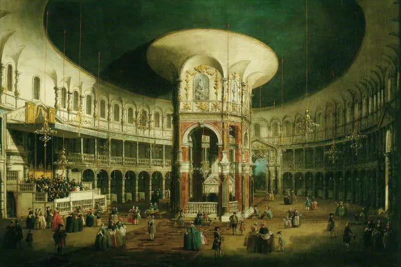 London: Interiören i La Rotonde de Ranelagh - Canaletto
