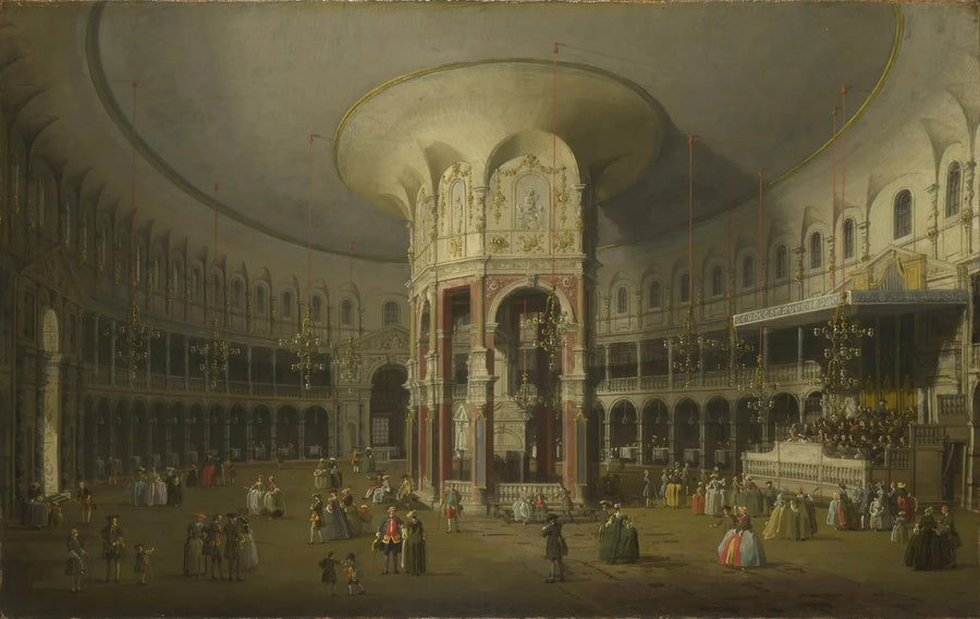 London: Interiören i La Rotonde de Ranelagh - Canaletto