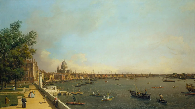 London: The Thames från Somerset House Terrace mot City - Canaletto