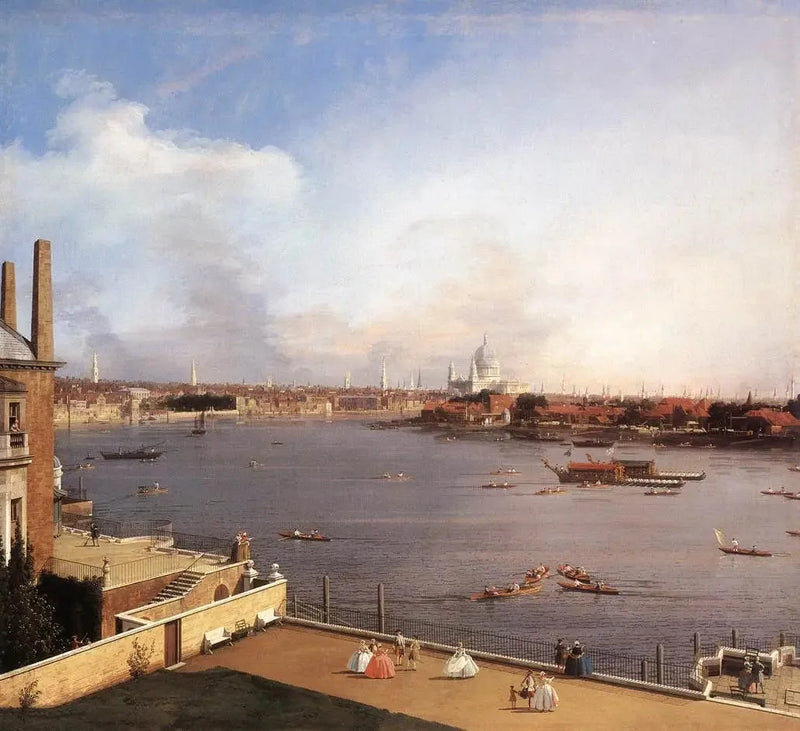 London: Themsen och City of London från Richmond House - Canaletto