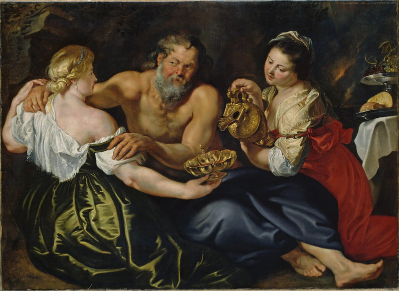 Parti och hans döttrar i en bergsskreva - Peter Paul Rubens