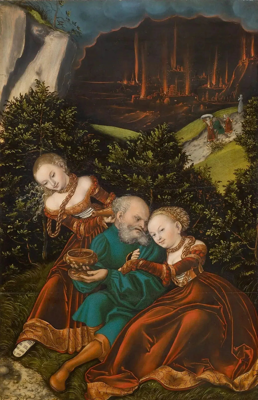 Lot och hans döttrar - Lucas Cranach den äldre