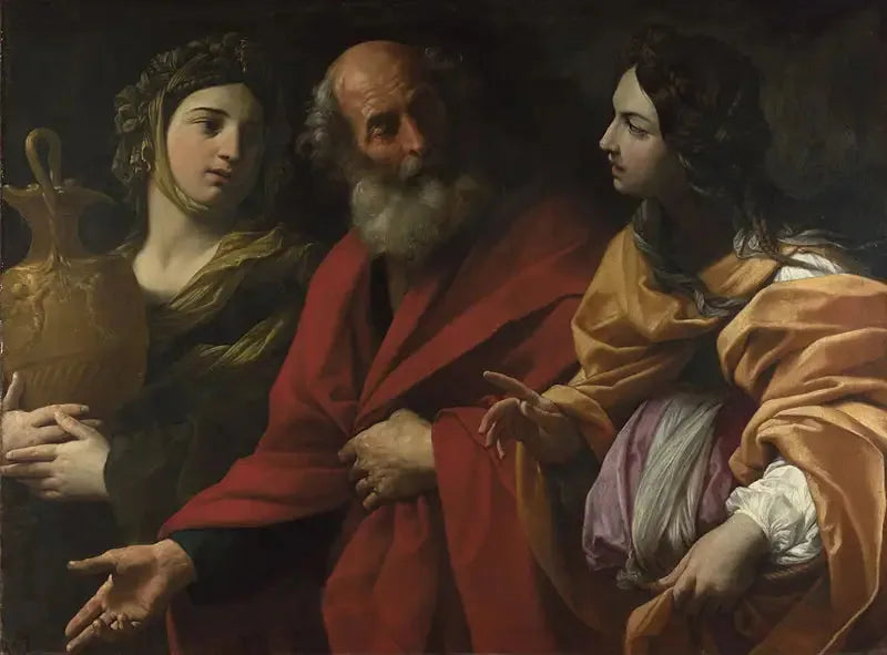 Parten och hennes döttrar lämnar Sodom - Guido Reni