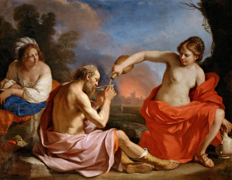 Loth och hans Döttrar - Guercino