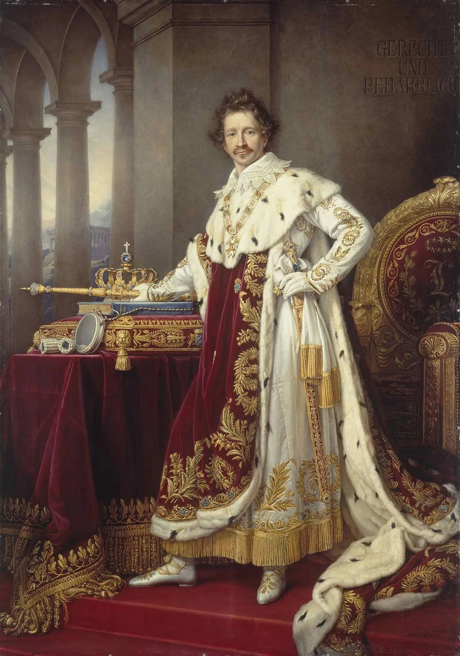 Ludvig I av Bayern i kröningsdräkt - Joseph Karl Stieler