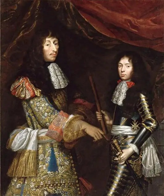 Louis II de Bourbon Condé och hans son Henri-Jules, hertig av Enghien - Pierre Mignard