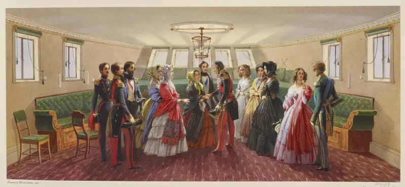 Louis-Philippe som tar avsked av drottning Victoria ombord på den kungliga yachten - Franz Xaver Winterhalter