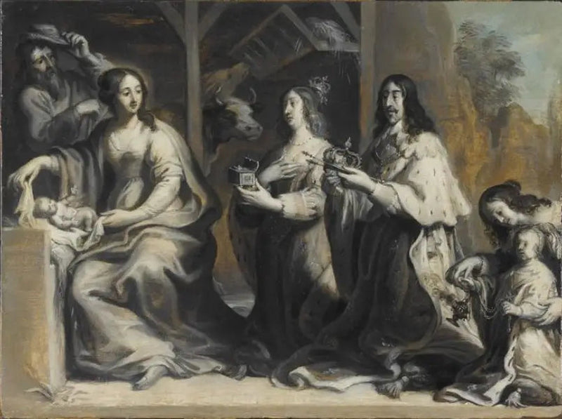 Louis XIII och Anne av Österrike som ger riket till Jungfrun vid Nativity - Juste d'Egmont