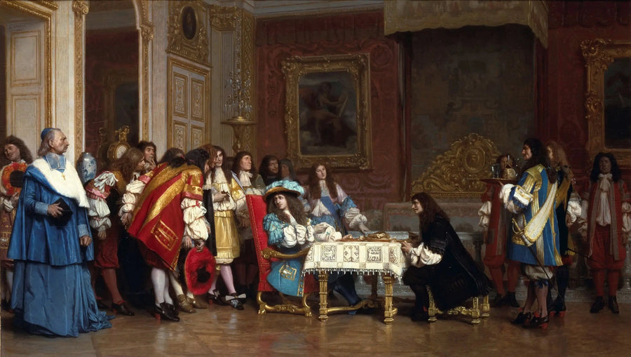 Louis XIV och Molière - Jean-Léon Gérôme
