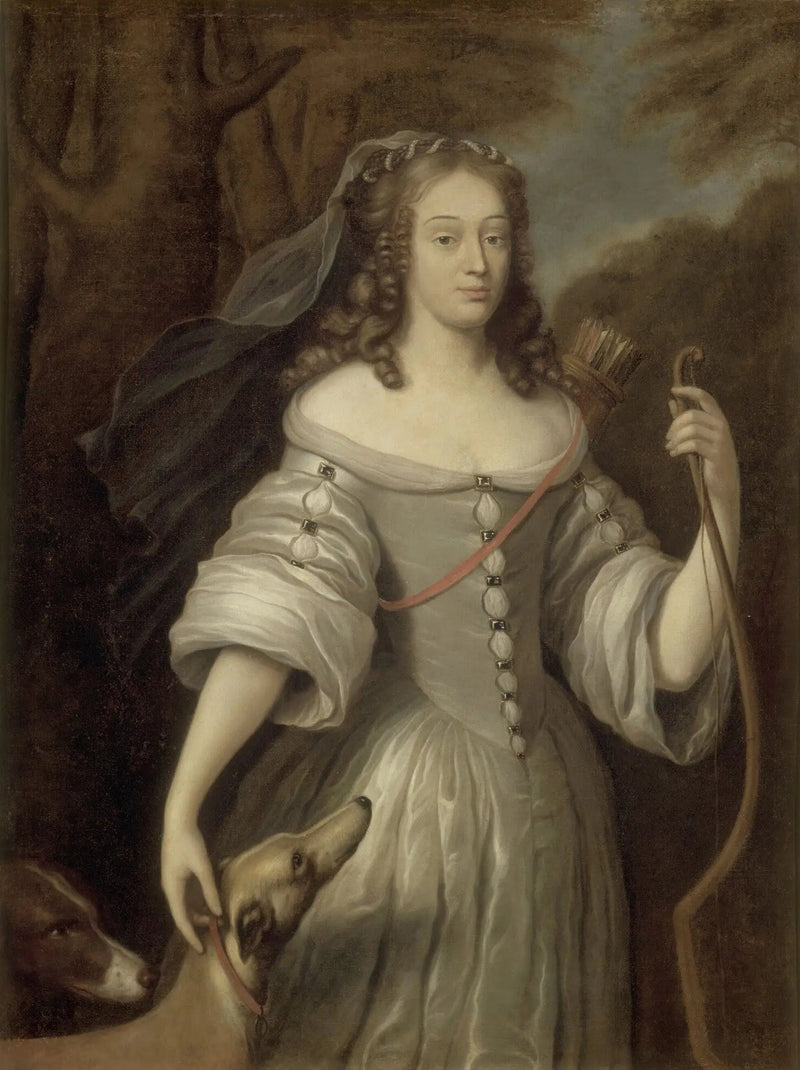 Louise-Françoise de la Baume-Le-Blanc (1644-1710), avbildad tillsammans med Diane - Claude Lefèbvre