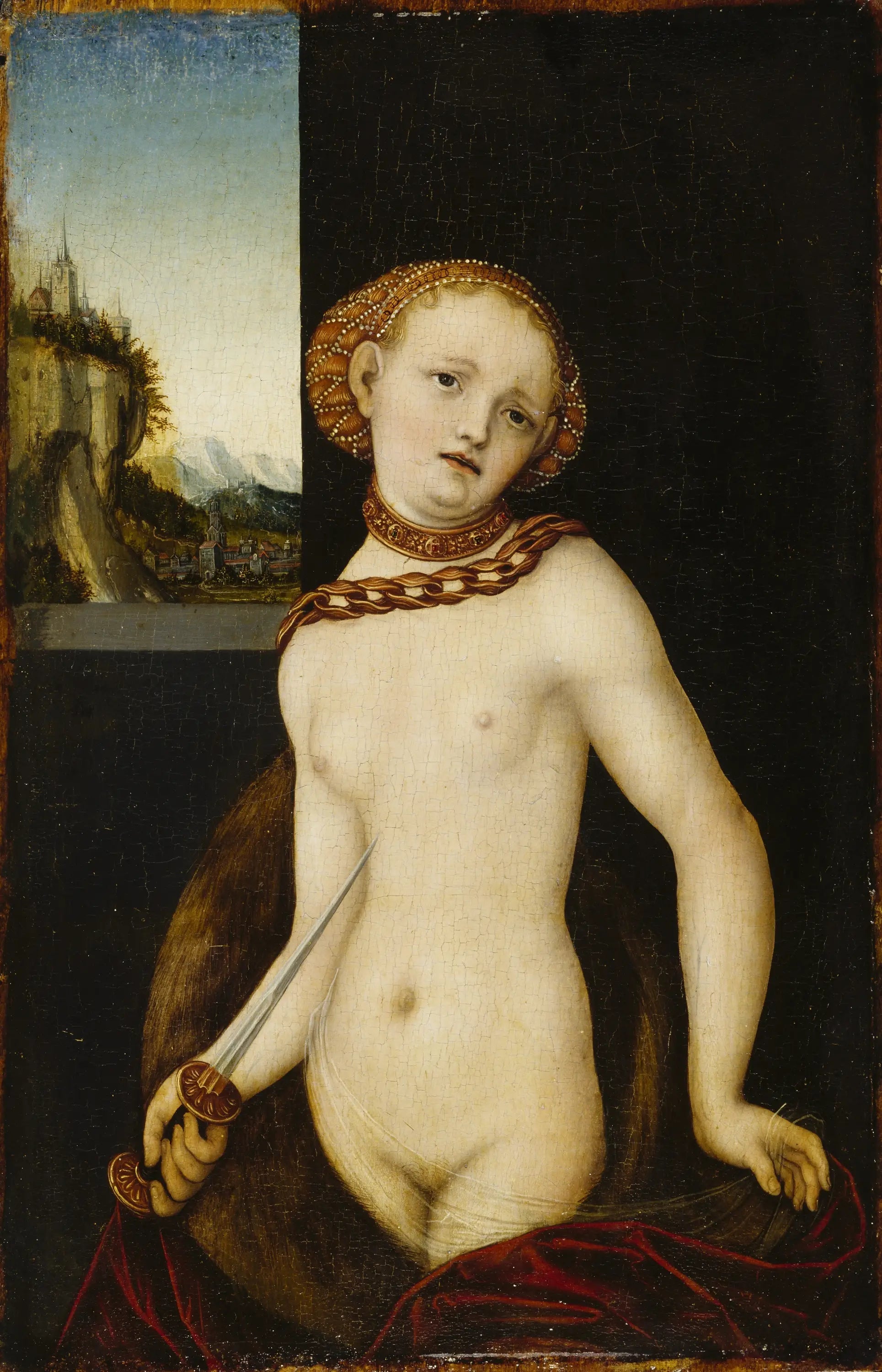 Lucrèce - Lucas Cranach the Elder image 1 copie peinte à la main à l’huile